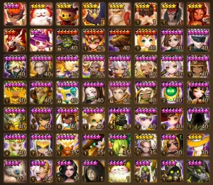 Conta summoners war (Global) Late game, LD todos nat4 nat5