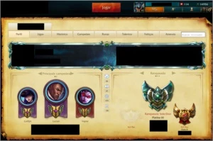 CONTA PLATINA 113 CHAMPS | 46 SKINS | 9 PÁGINAS DE RUNAS - League of Legends LOL