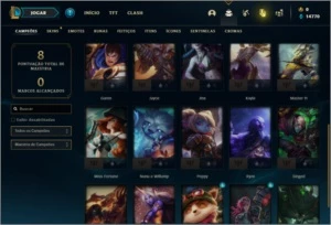 Conta platina 4 com 5 skins e 25 Champs - League of Legends LOL