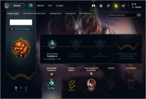 Conta platina 4 com 5 skins e 25 Champs - League of Legends LOL