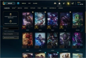 Conta platina 4 com 5 skins e 25 Champs - League of Legends LOL