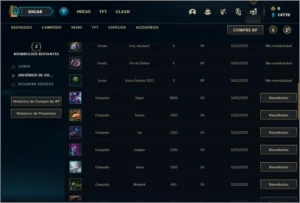 Conta platina 4 com 5 skins e 25 Champs - League of Legends LOL
