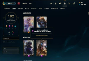 Conta Bronze 4 com TODOS os champs  182 Skins + UrfWick - League of Legends LOL