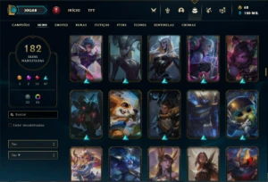 Conta Bronze 4 com TODOS os champs  182 Skins + UrfWick - League of Legends LOL