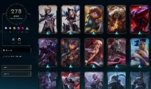 Conta League Of Legends com 278 Skins LOL