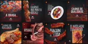 Arte Churrascaria PSD Premium (Design Editável/Profissional) - Outros