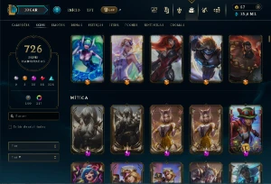 Conta De Lol Diamante + 737 Skins + Várias Skins Prestígio - League of Legends