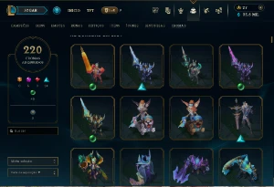 Conta De Lol Diamante + 737 Skins + Várias Skins Prestígio - League of Legends