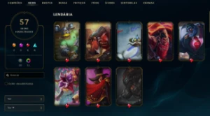 Conta League of Legends Full Acesso - 112 Champs e 57 Skins LOL