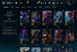 Esmeralda 3 com 60 Champs e 17 Skins ( ADC / MID / JG ) - League of Legends LOL