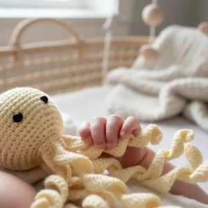 Polvo Newborn Amarelo Amigurumi - Artesanato e Personalizados