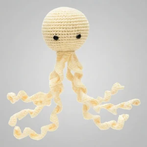 Polvo Newborn Amarelo Amigurumi - Artesanato e Personalizados