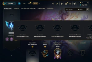 Unranked com 140 Champs e 202 Skins +1 Prestigio