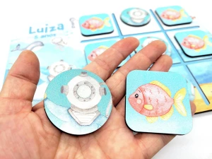 Jogo da Velha Fundo do Mar em MDF 28 x 19,5 cm - Artesanato e Personalizados