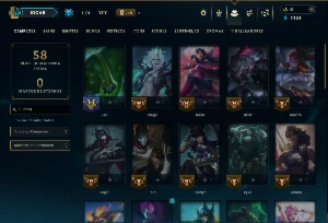 Esmeralda 4 com 45 Champs e 11 Skins - League of Legends LOL