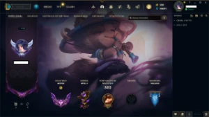 conta season 22 mestre com muitas skins - League of Legends LOL