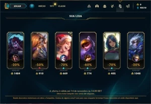 Conta ouro 4 com 22 Champs e 1 Skin - League of Legends LOL