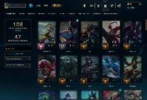 Diamante 4 com 80 Champs e 20 Skins +5 Vitoriosas - League of Legends LOL