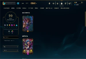 Diamante 4 com 80 Champs e 20 Skins +5 Vitoriosas - League of Legends LOL