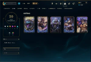 Diamante 4 com 80 Champs e 20 Skins +5 Vitoriosas - League of Legends LOL