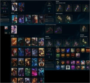 Conta plat2 61%WR Honra 4 - League of Legends LOL