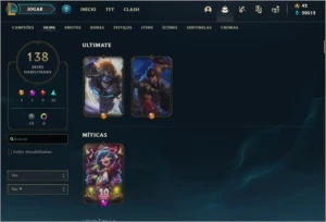 CONTA  DIAMANTE 4 COM TODOS OS CHAMPS - League of Legends LOL