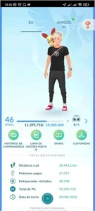 CONTA NÍVEL 46 - AZUL - Pokémon