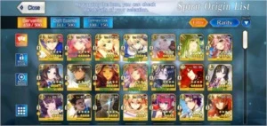Fate Grand Order - conta NA endgame 14 SSR diferentes