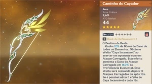 Conta Reroll Com Arma Caminho do Caçador - Genshin Impact
