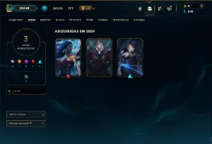 Ouro 4 com 55 Champs e 3 Skins ( SEM EMAIL CONFIRMADO ) - League of Legends LOL