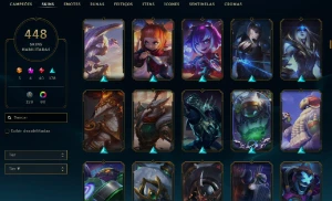 Conta League Of Legends (448 Skins + 6 Vitoriosas) LOL