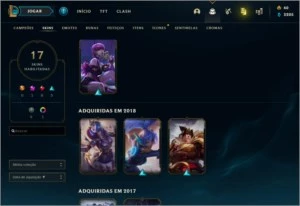 CONTA LOL PLATINA 1 (MMR BOM) - LEAGUE OF LEGENDS