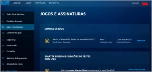 Conta WOW com assinatura - Blizzard