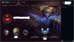 Conta de LOL Diamante V- 32 campeões /12 skins /3 Reembolso - League of Legends