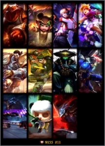 Conta de LOL Diamante V- 32 campeões /12 skins /3 Reembolso - League of Legends