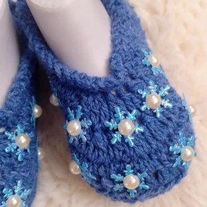 Kit Sapatinho e Faixa Azul com Estrelas - Artesanato e Personalizados