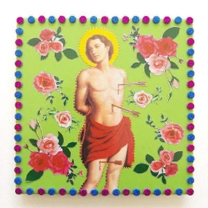 Quadrinho de Azulejo "São Sebastião" - Artesanato e Personalizados