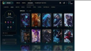 Conta Lol  61 Campeões/34 skins  - 3 Lendárias - Ouro 4 - League of Legends
