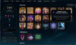 Conta LOL com SKINS/ICONES raros e todos os campeões - League of Legends