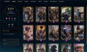 Conta LOL com SKINS/ICONES raros e todos os campeões - League of Legends