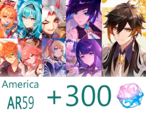 Conta AR59 - 300+ Destinos Entrelaçados - 11 Personagens 5* - Genshin Impact
