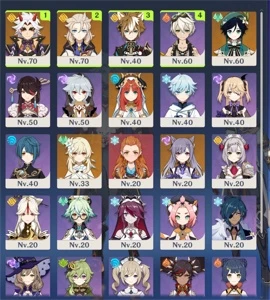 ITTO+ALBEDO+NILOU+VENTI AR46 - Genshin Impact