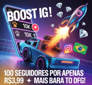 100 Seguidores IG  por APENAS R$3,99 | Boost DFG Insano! 🚀 - Redes Sociais