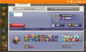 conta clash of clans CV 10 full recém CV 11