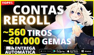 ✨Genshin Impact Contas Reroll - Mais De 60.000 Primogemas - Outros