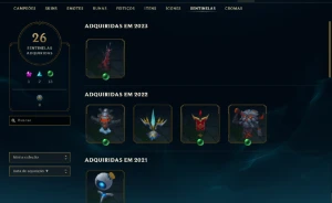 Conta Level 688, com 253 skins, todos os campeões e 25K EA - League of Legends LOL