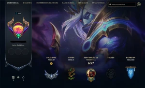 Conta Level 688, com 253 skins, todos os campeões e 25K EA - League of Legends LOL