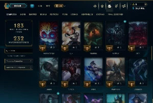 Unranked com 65 Champs e 23 Skins ( MAIN SUP ) - League of Legends LOL