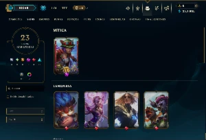 Unranked com 65 Champs e 23 Skins ( MAIN SUP ) - League of Legends LOL
