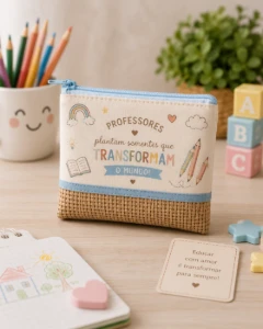 Necessaire Flat Personalizadas - Dia dos Professores